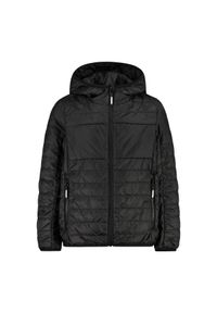 Kurtka dziecięca z kapturem CMP. Typ kołnierza: kaptur. Kolor: czarny. Materiał: puch. Styl: sportowy #1
