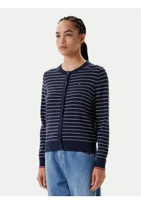 TOMMY HILFIGER - Tommy Hilfiger Kardigan WW0WW42370 Granatowy Regular Fit. Kolor: niebieski. Materiał: bawełna