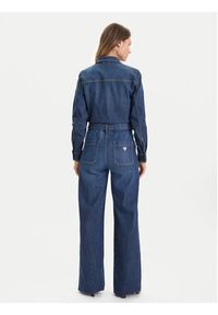 Guess Jeans Kombinezon W5BD97 D0026 Granatowy Wide Leg. Kolor: niebieski. Materiał: bawełna #5