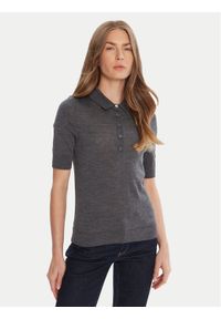 BOSS Polo Fidenka 50545015 Szary Regular Fit. Typ kołnierza: polo. Kolor: szary. Materiał: wełna #1