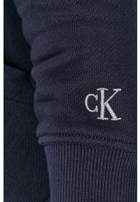 Calvin Klein Jeans - Bluza bawełniana. Okazja: na co dzień. Typ kołnierza: kaptur. Kolor: niebieski. Materiał: bawełna. Styl: casual #3