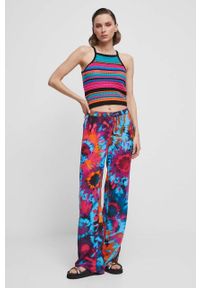 medicine - Medicine top bawełniany damski kolor multicolor. Typ kołnierza: dekolt halter. Materiał: bawełna. Długość rękawa: na ramiączkach #4