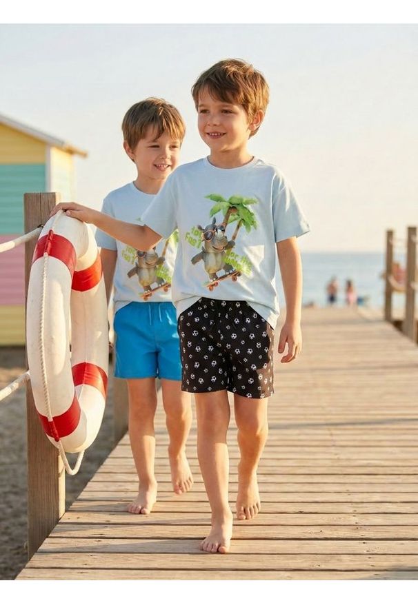 Sinsay - Szorty kąpielowe 2 pack - czarny. Kolor: czarny