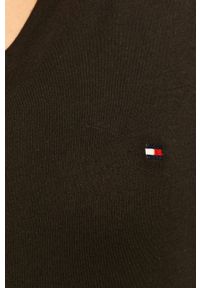 TOMMY HILFIGER - Tommy Hilfiger t-shirt. Kolor: czarny. Materiał: dzianina. Wzór: gładki #2