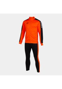 Dres do piłki nożnej męski Joma Academy III. Kolor: czarny, pomarańczowy, wielokolorowy. Materiał: dresówka. Sport: piłka nożna