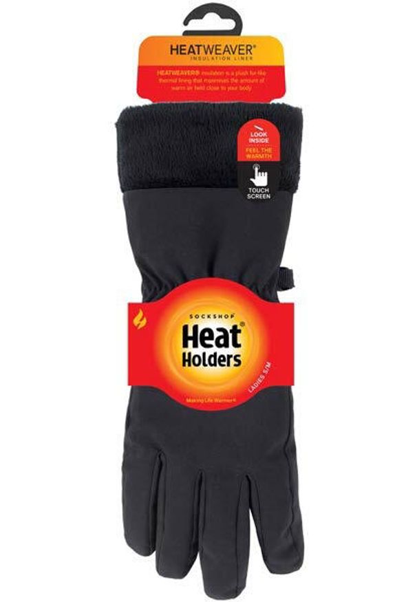 HEAT HOLDERS - Damskie Rękawiczki Kenal Softshell - Komfort i Ciepło. Kolor: czarny. Materiał: softshell. Sport: kolarstwo