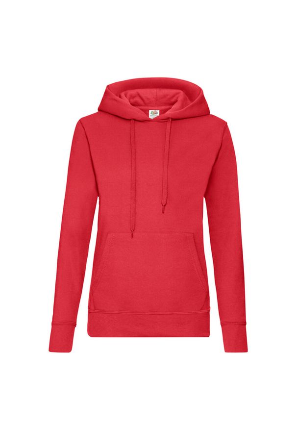 FRUIT OF THE LOOM - Bluza Damska Z Kapturem. Typ kołnierza: kaptur. Kolor: czerwony