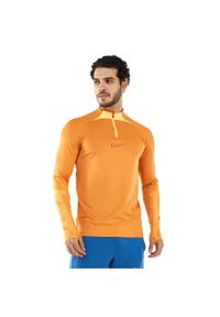 Nike - Męska Koszulka Strike DriFIT Quarter Zip Drill Top. Kolor: pomarańczowy, wielokolorowy, żółty