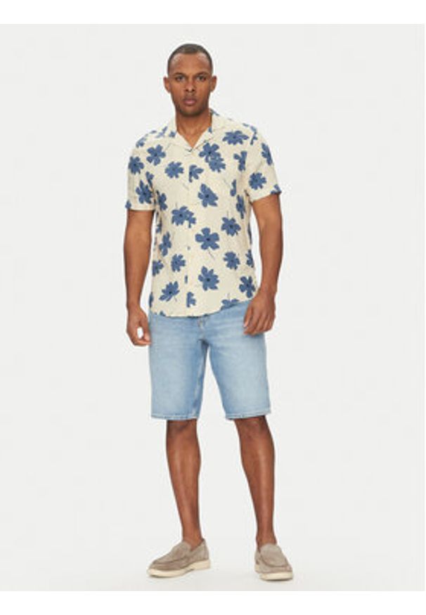 Blend Koszula 20717690 Beżowy Regular Fit. Kolor: beżowy. Materiał: wiskoza