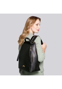 Wittchen - Damski plecak skórzany minimalistyczny. Kolor: czarny. Materiał: skóra. Styl: elegancki #6