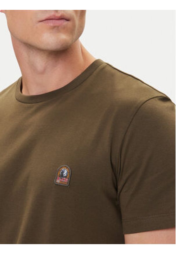 Parajumpers T-Shirt Patch 25WMPMTSEY29 Khaki Regular Fit. Kolor: brązowy. Materiał: bawełna