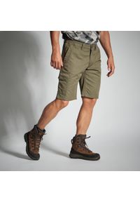 SOLOGNAC - Bermudy 100. Kolor: wielokolorowy, zielony, brązowy. Materiał: bawełna, poliester, materiał. Sport: outdoor #1