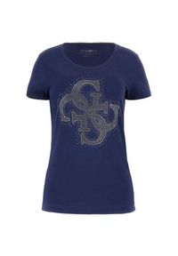 Guess T-Shirt W4YI37 J1314 Niebieski Regular Fit. Kolor: niebieski. Materiał: bawełna