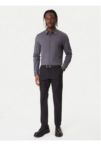 Calvin Klein Koszula LV04LB145G Szary Slim Fit. Kolor: szary. Materiał: bawełna #3