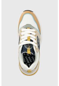 Pepe Jeans sneakersy dziecięce kolor beżowy. Nosek buta: okrągły. Zapięcie: sznurówki. Kolor: beżowy. Materiał: guma #5