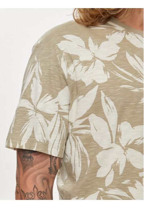 Jack & Jones - Jack&Jones T-Shirt Jjejeff 12249329 Beżowy Relaxed Fit. Kolor: beżowy. Materiał: bawełna