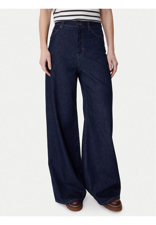Weekend Max Mara Jeansy Vega 2615181041 Granatowy Wide Leg. Kolor: niebieski