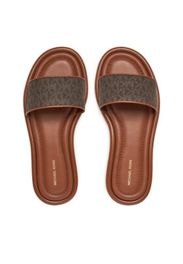 MICHAEL Michael Kors Klapki Dana 40S5DNFS1B Brązowy. Kolor: brązowy. Materiał: skóra