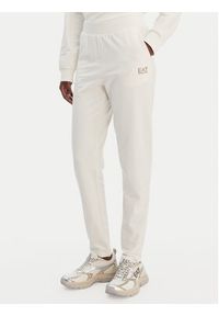 EA7 Emporio Armani Dres 7W000115 AF13135 U0004 Beżowy Regular Fit. Kolor: beżowy. Materiał: bawełna #4
