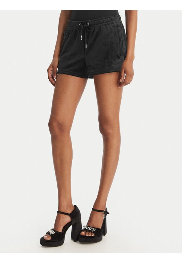 Juicy Couture Szorty sportowe Tamia JCWHS126305 Czarny Regular Fit. Kolor: czarny. Materiał: syntetyk