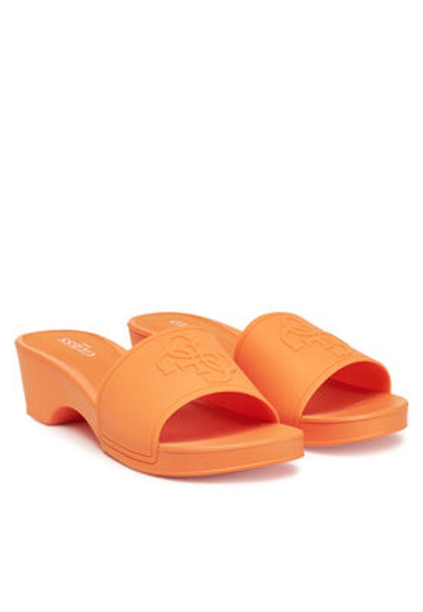 Guess Klapki E5GZ06 BB00F Pomarańczowy. Kolor: pomarańczowy