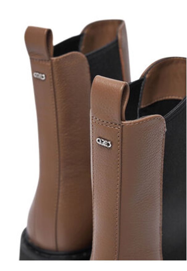 MICHAEL Michael Kors Sztyblety Asher 40F4ASFE5L Brązowy. Kolor: brązowy. Materiał: skóra