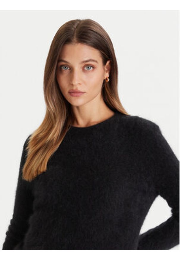 ViCOLO Sweter 22066F Czarny Regular Fit. Kolor: czarny. Materiał: kaszmir