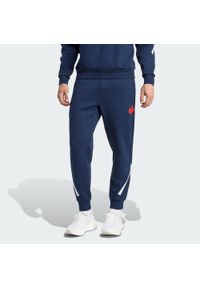 Adidas - Spodnie France Travel. Kolor: niebieski. Sport: piłka nożna