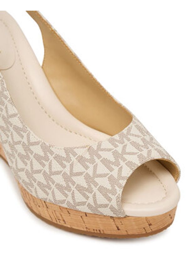 MICHAEL Michael Kors Sandały Rosie Wedge 40S6RSHS1B Écru. Kolor: kremowy. Materiał: skóra