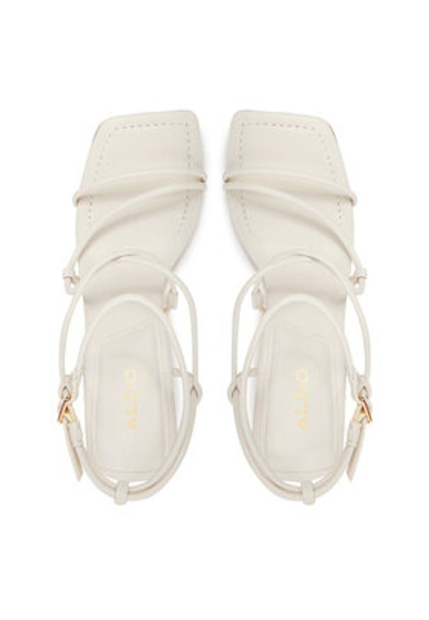 Aldo Sandały Harmonni 13768226 Biały. Kolor: biały. Materiał: skóra