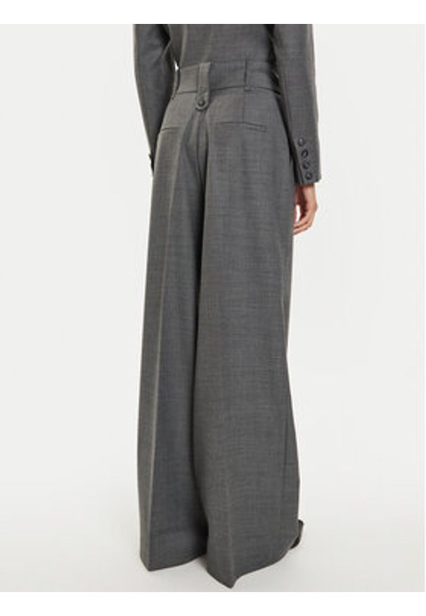 IVY & OAK - IVY OAK Spodnie materiałowe Prescilla IO115189 Szary Wide Leg. Kolor: szary. Materiał: wełna, syntetyk
