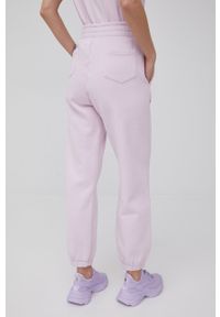 Napapijri spodnie Napapijri X Fiorucci damskie kolor różowy z nadrukiem. Kolor: różowy. Wzór: nadruk #4