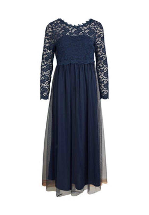 Vila Sukienka koktajlowa 14092774 Granatowy Regular Fit. Kolor: niebieski. Materiał: bawełna, syntetyk. Styl: wizytowy