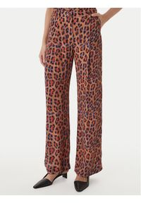 LOLA CASADEMUNT Spodnie palazzo MS2614002 Brązowy Wide Leg. Kolor: brązowy. Materiał: wiskoza #1
