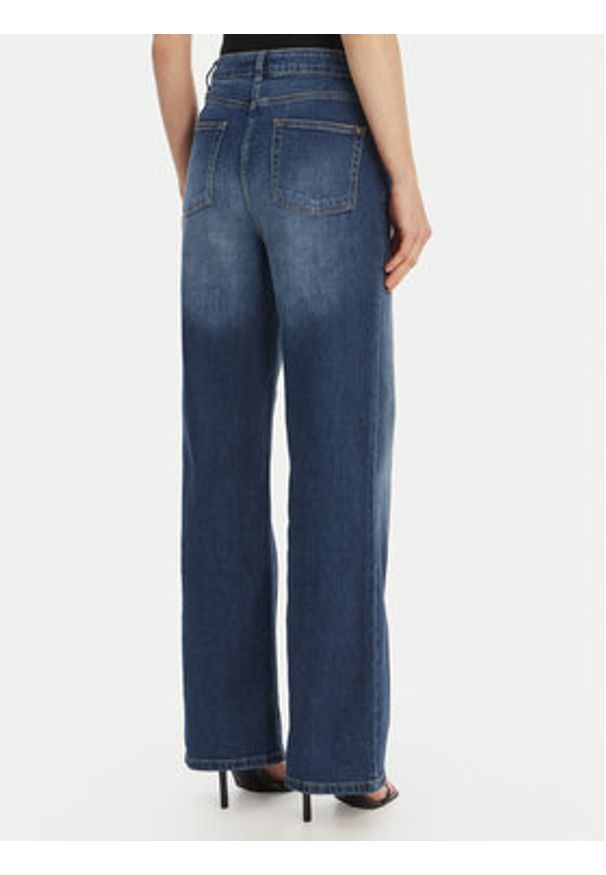 Morgan Jeansy 261-PIZET Niebieski Wide Leg. Kolor: niebieski
