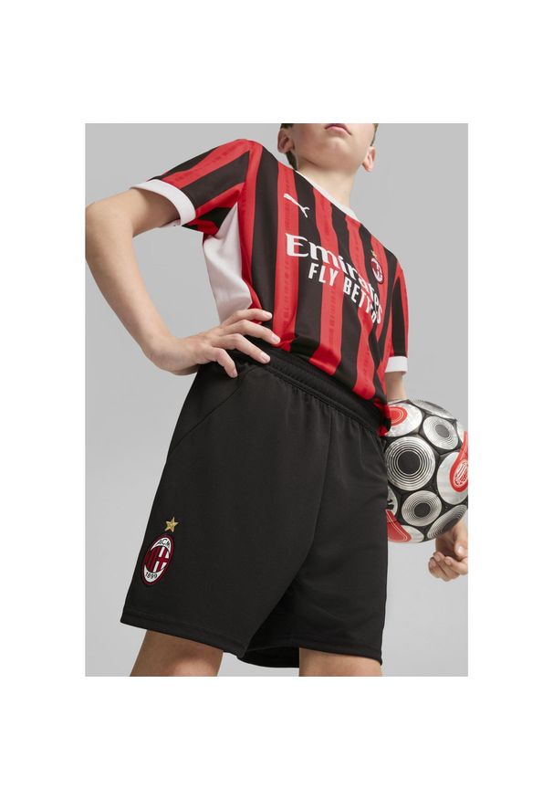 Puma - Młodzieżowe szorty AC Milan 24/25 PUMA Black. Kolor: czarny. Sport: piłka nożna