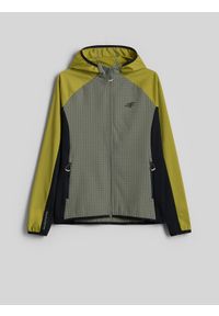 4f - 4F Kurtka softshell wiatroodporna damska - oliwkowa L. Kolor: brązowy, oliwkowy, wielokolorowy. Materiał: softshell #1