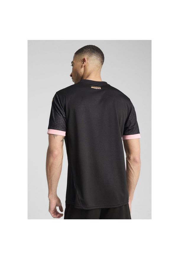 Puma - Męska koszulka wyjazdowa Palermo F.C. 24/25 PUMA Black Gold. Kolor: żółty, wielokolorowy, czarny. Materiał: materiał