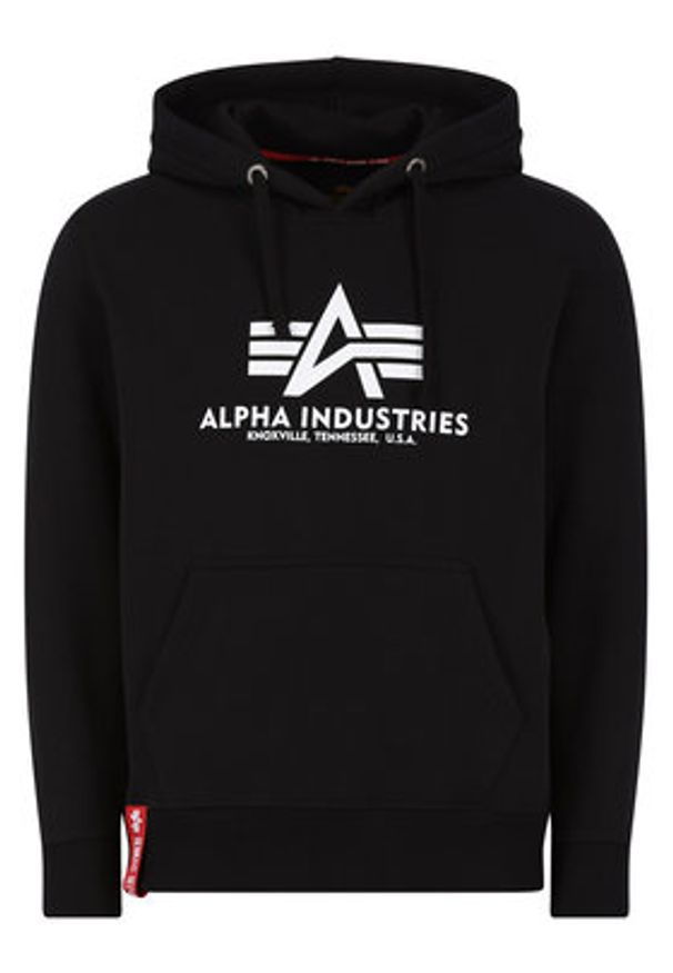 Alpha Industries Bluza Basic 178312 Czarny Regular Fit. Kolor: czarny. Materiał: bawełna