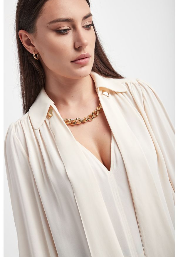Elisabetta Franchi - Bluzka ELISABETTA FRANCHI. Długość rękawa: długi rękaw. Długość: długie. Wzór: aplikacja
