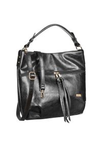 Shopperka c. szara Peterson [DH] PTN CP204428 DARK GR. Kolor: szary. Wzór: gładki. Materiał: skórzane