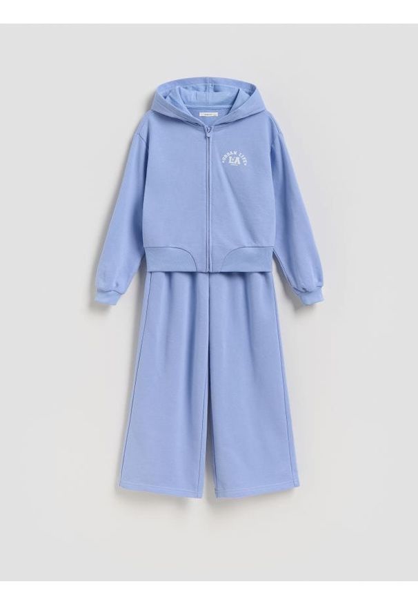 Reserved - Bawełniany komplet - niebieski. Kolor: niebieski. Materiał: bawełna