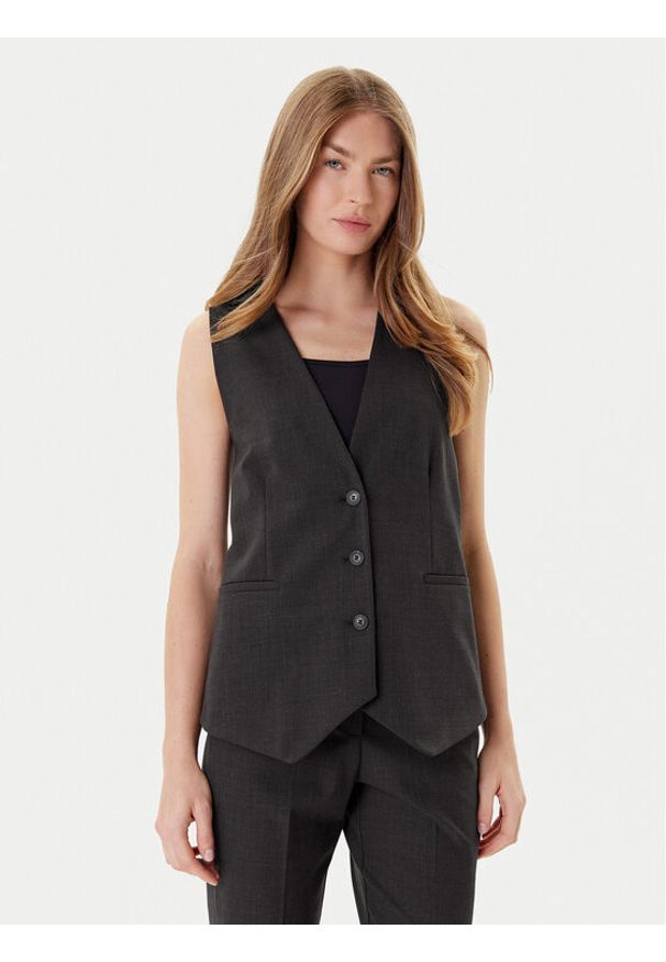 MAX&Co. Kamizelka garniturowa Colour 2526156022200 Brązowy Regular Fit. Kolor: brązowy. Materiał: syntetyk