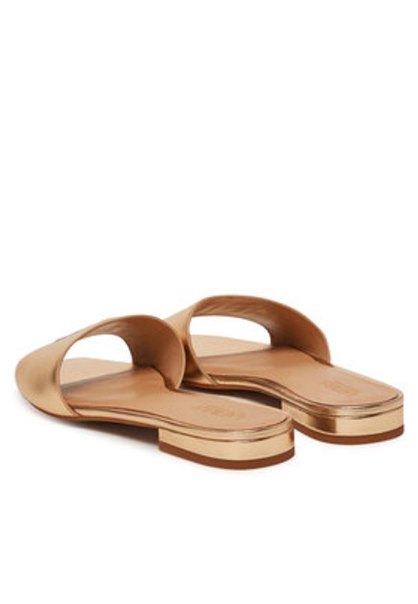 Lauren Ralph Lauren - LAUREN RALPH LAUREN Klapki Everley 802970531001 Złoty. Kolor: złoty. Materiał: skóra