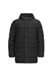 Geox - Kurtka GEOX M SPHERICA PARKA Czarny. Kolor: czarny. Materiał: tkanina