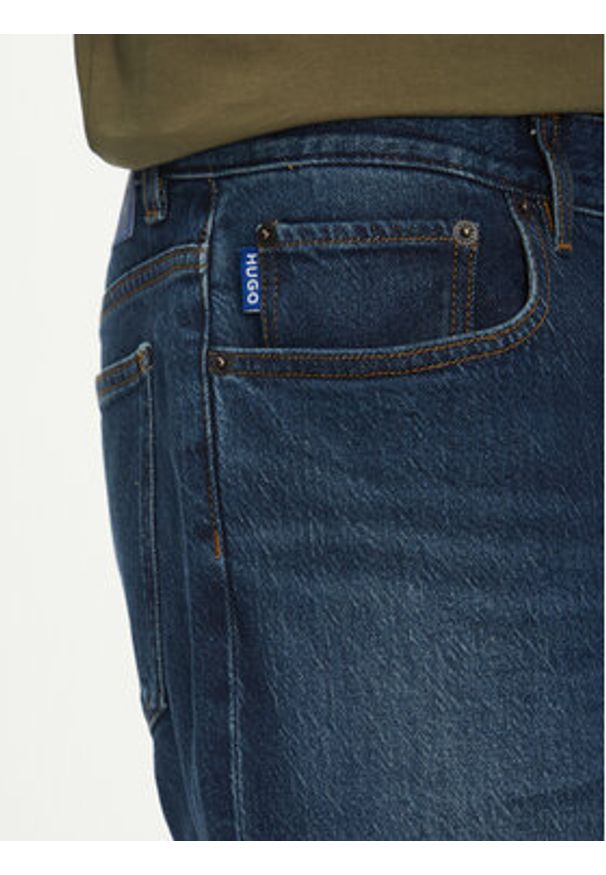 Hugo - HUGO Jeansy Ash 50541583 Granatowy Regular Fit. Kolor: niebieski