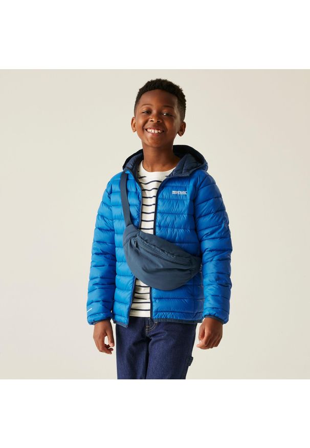 Regatta - Marizion Kids Water Repellent Active Hooded Baffled Jacket Jacket. Kolor: niebieski