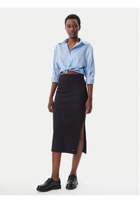 Calvin Klein Jeans Spódnica ołówkowa J20J225331 Czarny Slim Fit. Kolor: czarny. Materiał: bawełna