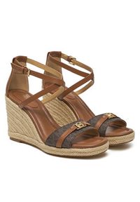 Michael Kors Espadryle Mandy Wedge 40R5MAMS2B Brązowy. Kolor: brązowy. Materiał: skóra #4