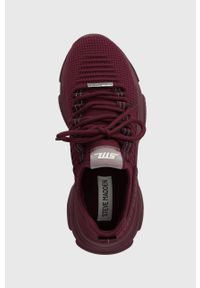 Steve Madden sneakersy Mac-E kolor bordowy SM19000019. Nosek buta: okrągły. Zapięcie: sznurówki. Kolor: czerwony. Materiał: materiał. Obcas: na platformie #3